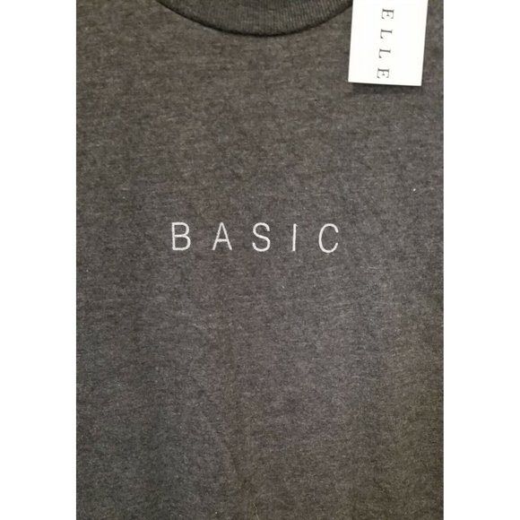 Ady Bellle Women's Gray Graphic Short Sleeve T-Shirt "Basic" Size Medium - Picture 3 of 4